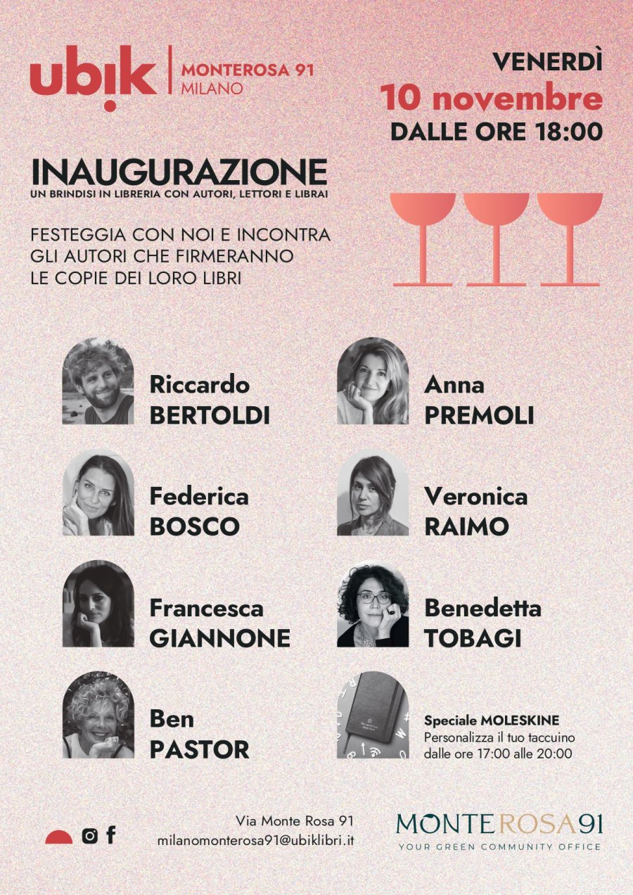 Ubik sbarca a Milano con la libreria di Monte Rosa 91