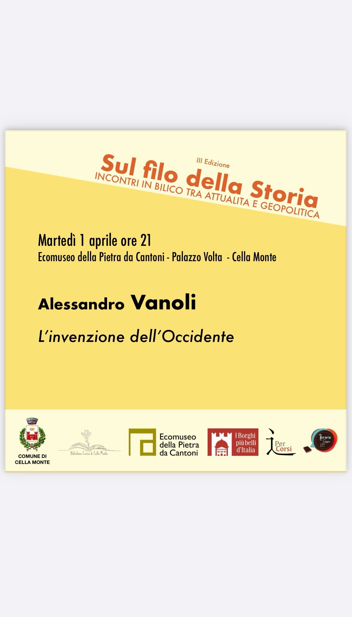 ALESSANDRO VANOLI presenta  